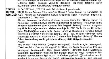 UKOME'den serviscileri sevindiren haber